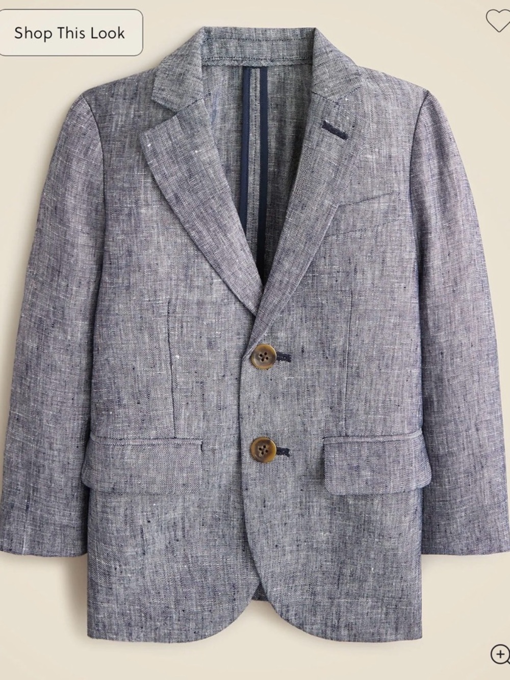 NWT- NEW Crew Crewcuts Boys' Lightweight Gray linen Suit Jacket & Pants Set - Picture 5 of 9
